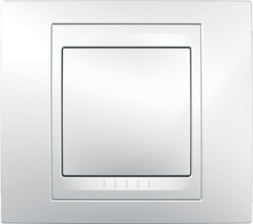 Рамка Schneider Electric Unica Хамелеон Белый 1 пост MGU6.002.18