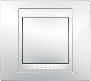 Рамка Schneider Electric Unica Хамелеон Белый 1 пост MGU6.002.18