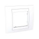 Рамка Schneider Electric Unica Хамелеон Белый 1 пост MGU6.002.18
