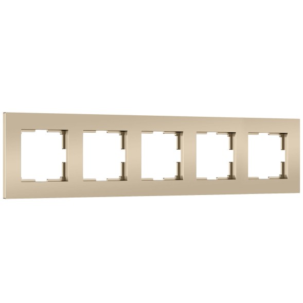 Рамка на 5 постов Slab (шампань софт) Werkel W0052911
