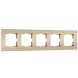 Рамка на 5 постов Slab (шампань софт) Werkel W0052911