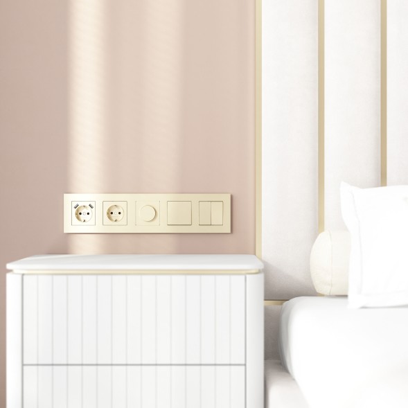 Рамка на 5 постов Slab (шампань софт) Werkel W0052911