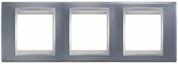 Рамка Schneider Electric Unica Top Грей / Алюминий 3 поста MGU66.006.097