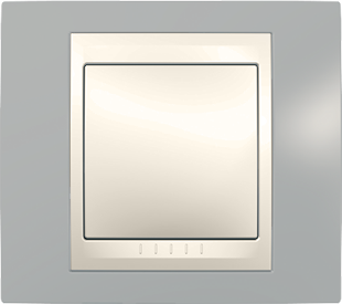 Рамка Schneider Electric Unica Хамелеон Серый / Бежевый 1 пост MGU6.002.565