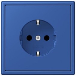 Розетка Jung Les Couleurs® Le Corbusier bleu outremer 59 SCHUKO® со встроенной повышенной защитой от прикосновения LC1520KI4320K