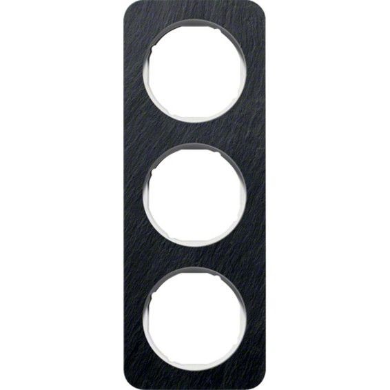 Рамка Berker R.1 Сланец белый 3 поста 10132389