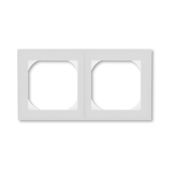 Рамка ABB Levit Серый / Белый 2 поста 55х55 для механизмов BJE 2CHH015520A4016 3901H-A05520 16