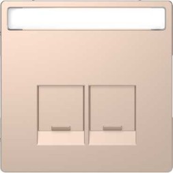 Центральная накладка Merten D-Life шампань для 2-х модульных разъемов se MTN4574-6051