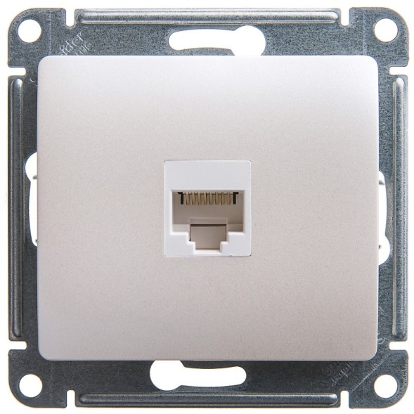 Розетка компьютерная RJ45 кат.5E, Schneider Electric Glossa Перламутр GSL000681K