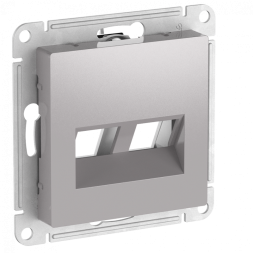 НАКЛАДКА двойная для информационных функций типа Keystone, АЛЮМИНИЙ Schneider Electric Art Gallery GAL000390