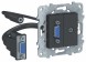 Розетка HD15+Minijack Schneider Electric Unica Антрацит NU593254