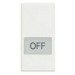 Клавиши Bticino Axolute Белый с подсвечиваемыми символами для выключатель в дизайне AXIAL - 1 модуль, OFF HD4921LN