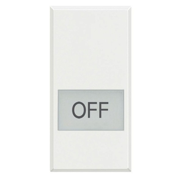 Клавиши Bticino Axolute Белый с подсвечиваемыми символами для выключатель в дизайне AXIAL - 1 модуль, OFF HD4921LN