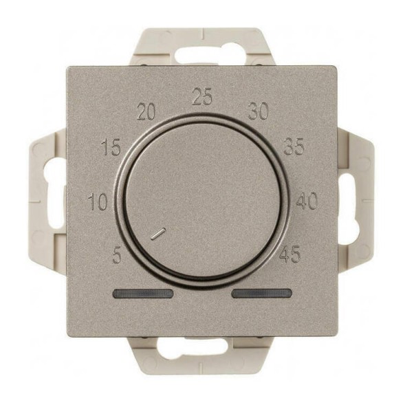 Термостат Schneider Electric Atlasdesign шампань электронный для теплого пола, с датчиком, 10 A ATN000535