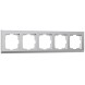 Рамка из поликарбоната на 5 постов Stark серебряный матовый Werkel W0051865