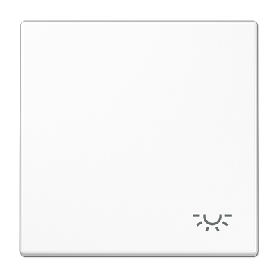 Клавиша Jung LS серия белая 1-я с символом &quot;ОСВЕЩЕНИЕ&quot; LS990LWW