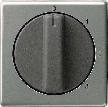 Накладка Gira E22 Сталь с ручкой для трехпозиционного переключателя 066920