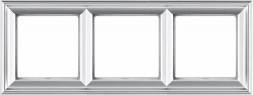 Рамка Jung ECO Profi Deco Алюминий 3 поста горизонтальная/вертикальная EPD483AL