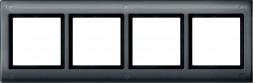Рамка Merten Aquadesign Антрацит 4 поста MTN401414
