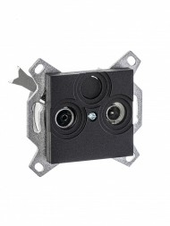 Розетка TV-R ABB Levit оконечная антрацит 5011H-A03503 2CHH083503A6063 5011H-A03503 63W