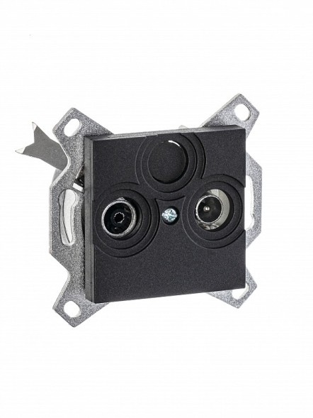 Розетка TV-R ABB Levit оконечная антрацит 5011H-A03503 2CHH083503A6063 5011H-A03503 63W