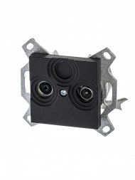 Розетка TV-R ABB Levit оконечная антрацит 5011H-A03503 2CHH083503A6063 5011H-A03503 63W