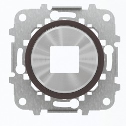 Накладка ABB Skymoon Стекло чёрное для зарядного устройства USB механизмов 8185 кольцо 2CLA868500A1501 8685 CN