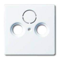 Накладка (центральная плата) ABB Solo davos/альпийский белый для TV-R-SAT розетки 2CKA001724A4332 1743-84-500