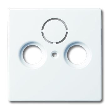 Накладка (центральная плата) ABB Solo davos/альпийский белый для TV-R-SAT розетки 2CKA001724A4332 1743-84-500