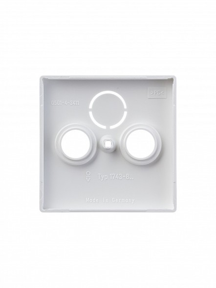 Накладка (центральная плата) ABB Solo davos/альпийский белый для TV-R-SAT розетки 2CKA001724A4332 1743-84-500