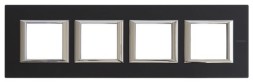 Рамка Bticino Axolute Квадрат Антрацит 2+2+2+2 модуля HA4802M4HXS