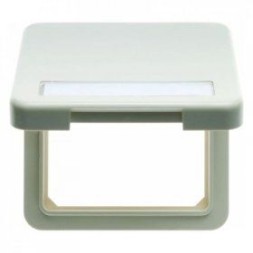 Промежуточная рамка Berker IP44 белый с блеском с откидной крышкой и полем для надписи Влагозащищенный скрытый монтаж 102250