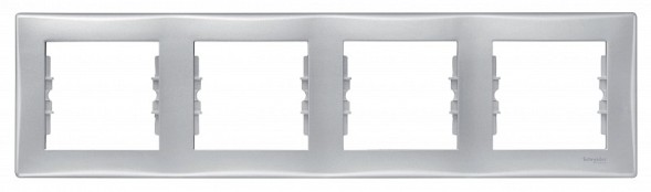 Рамка Schneider Electric Sedna Алюминий 4 поста SDN5800760