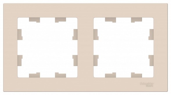 Рамка Schneider Electric Atlasdesign Бежевый 2 поста ATN000202