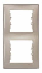 Рамка Schneider Electric Sedna Титан 2 поста вертикальная SDN5801168