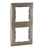 Рамка Schneider Electric Sedna Титан 2 поста вертикальная SDN5801168