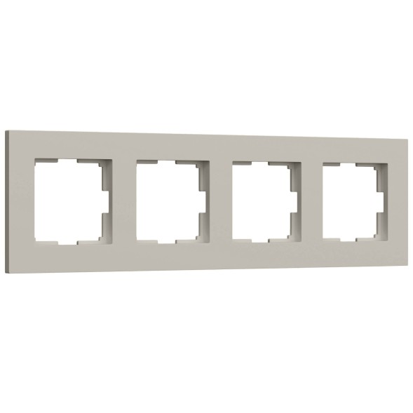 Рамка на 4 поста Slab (дымчатый софт) Werkel W0042917