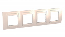 Рамка Schneider Electric Unica Хамелеон бежевый 4 поста MGU6.008.25