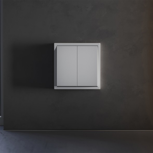 Клавиши для выключателя/переключателя двухклавишного, S70 (серый)