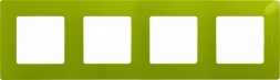 Рамка Legrand Etika Зеленый папоротник 4-постовая 672544