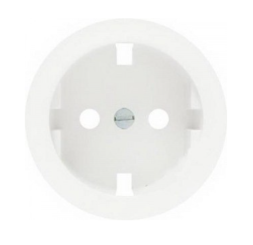 Лицевая панель Legrand Celiane для розетки на винтах с заземлением белая 068130