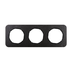 Рамка Berker R.1 Сланец черный 3 поста 10132384