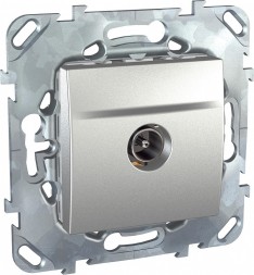 TV розетка Schneider Electric Unica Class Top алюминий оконечная MGU5.464.30ZD