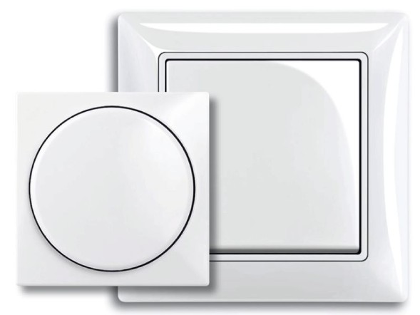 Плата центральная (накладка) ABB Basic 55 альпийский белый с поворотной ручкой с крепёжной гайкой и неоновой лампой подсветки 2CKA006599A2928 2115-94-507