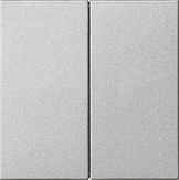 Накладка управления Gira System 55 Алюминий двухместная 536226