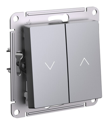 ATN000919 Выключатель для жалюзи 2-клавишный Systeme Electric ATLASDESIGN, скрытый монтаж, сталь Schneider Electric
