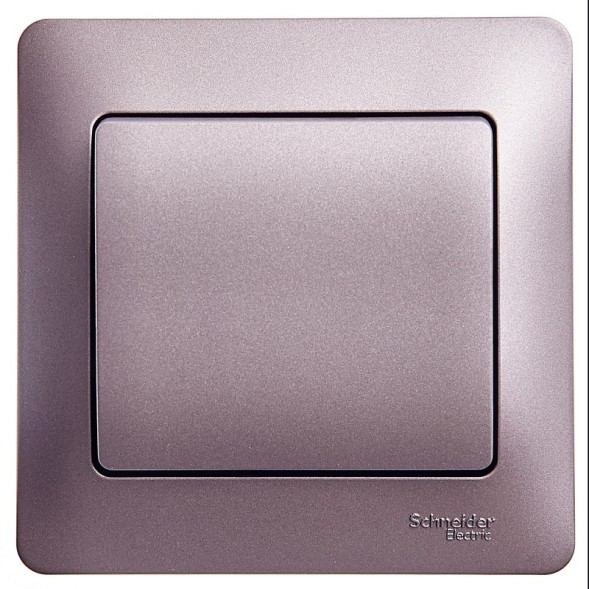 1-клавишный Выключатель,сх.1,10AX, в сборе Schneider Electric Glossa Сиреневый туман GSL001412