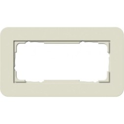 Рамка Gira E3 Песочный / Антрацит с антрацитовой подложкой без перегородки 2 поста 1002427