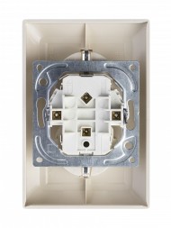 Розетка ABB Basic 55 слоновая кость SCHUKO 16А 250В двойная с защитными шторками 2CKA002021A0379 20-02 EUJKS-92-507
