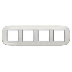 Рамка Bticino Axolute Овал Белая карамель 2+2+2+2 модуля HB4802/4DB